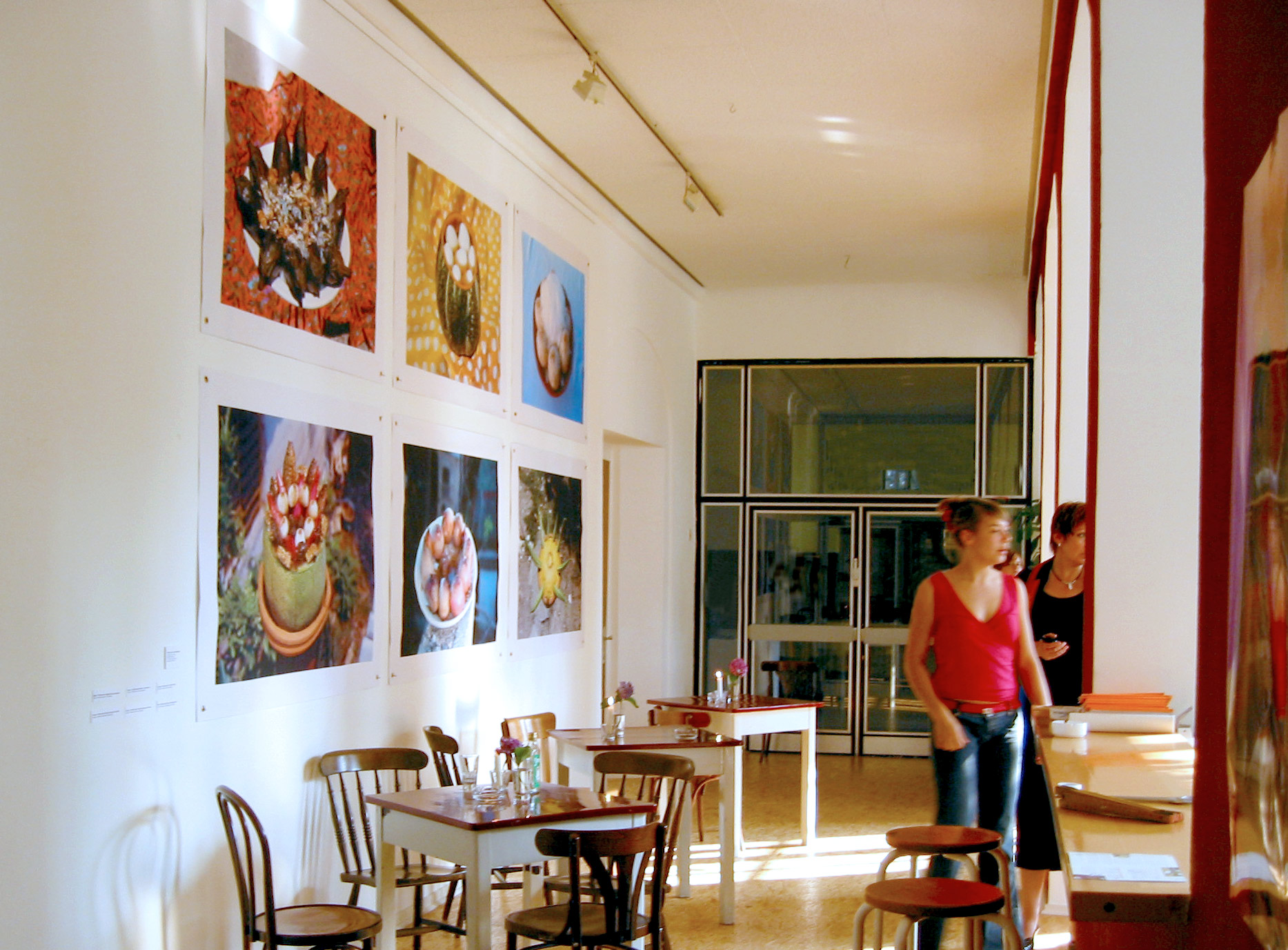 View of the photographic series Dishes for the Dead, as part of the Input exhibition, in Kunsthaus Essen, Germany, 2005